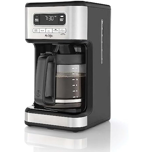 Programmable Coffee Maker 14-Cup Stainless Steel - Quick Brew, Auto Shut-Off & Easy-Clean Design for Busy Kitchens | 96字符