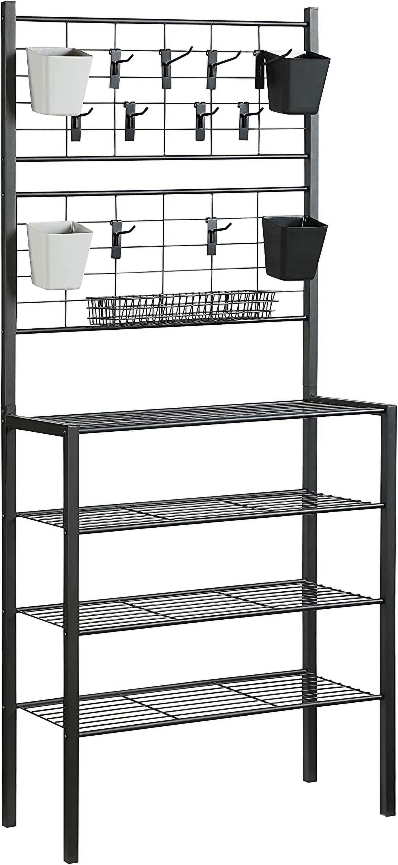 Proman Products Handyman Garage 4-Tier Storage Shelf Rack with Accessories for Garage, Kitchen, Home, Bathro0m, 30.5" W x 12" D x 66" H