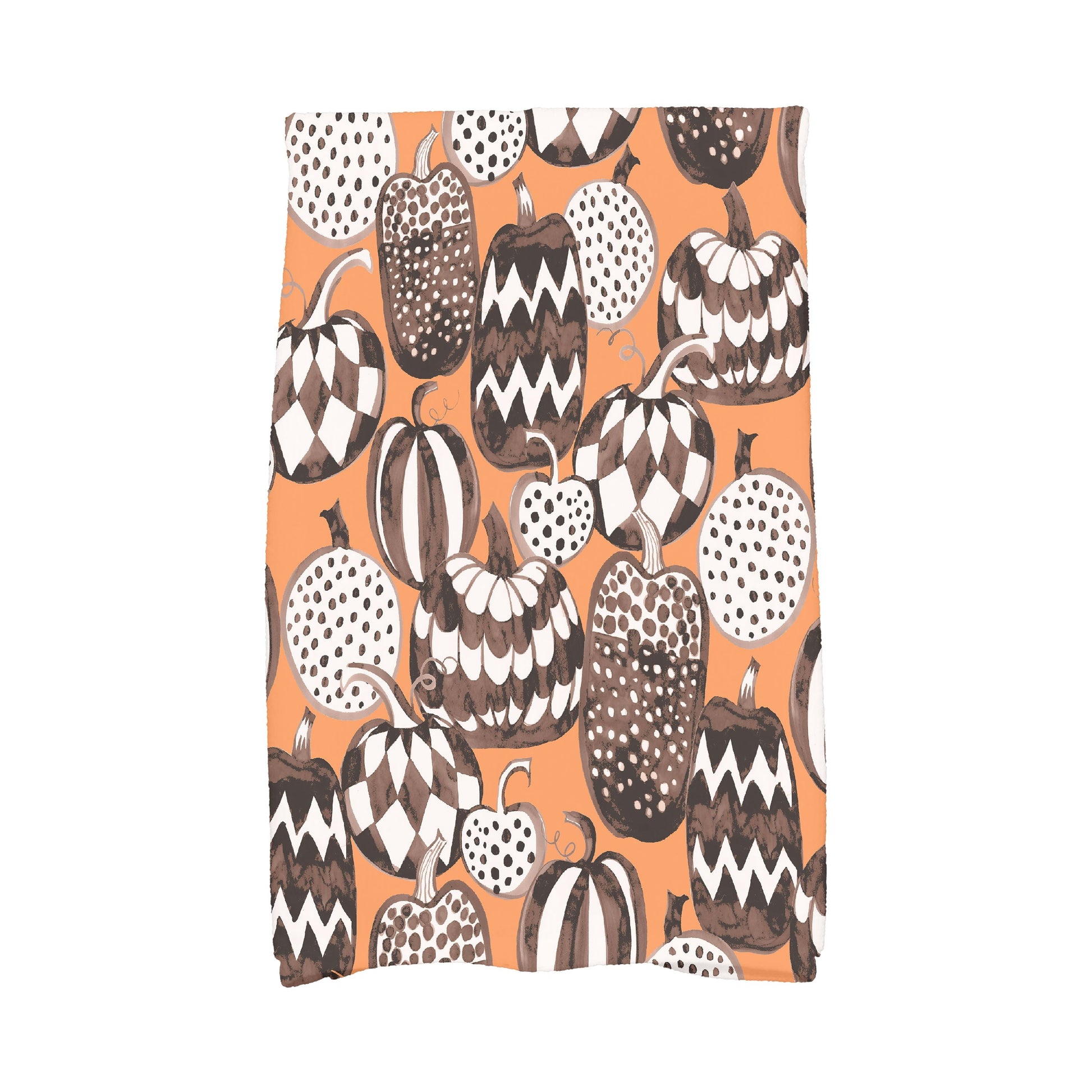 Pumpkins Galore 18" x 30" Inch Orange Halloween Hand Towel