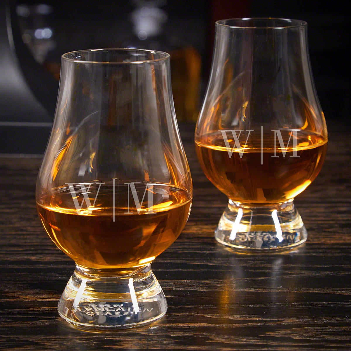Quinton Engraved Glencairn Glasses, Set of 2
