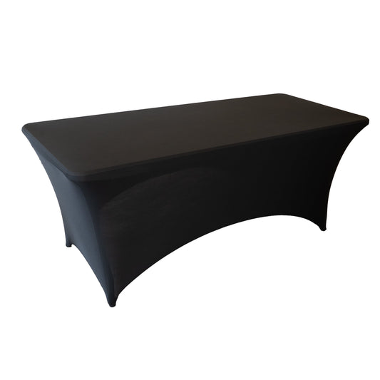 RTC Group Mantel Rectangular Ajustado de Spandex ElÃ¡stico 6 Pies, 72 x 30, Negro, 1 Paquete