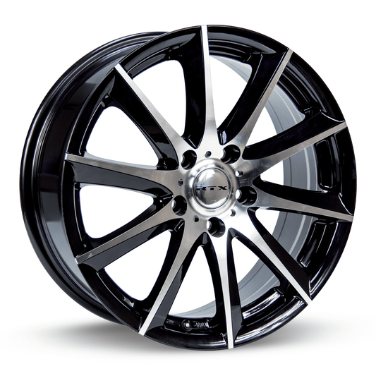 RTX Dynamo 15x6.5 4x100 ET38 CB73.1 Black Machined Wheel