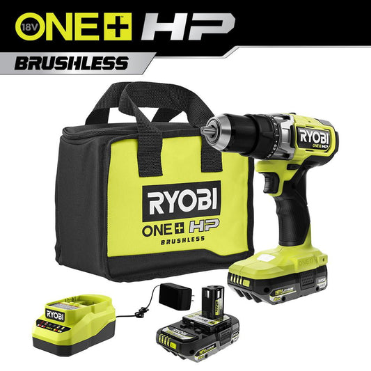Ryobi PBLDD01K 18V, Cordless.5 in Drill Driver, 2 Ah, 2 Pieces
