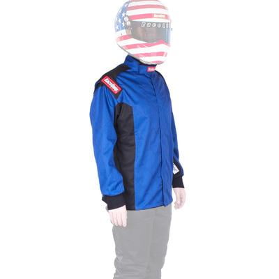 Racequip 131925RQP, Jacket Chevron Blue Large Sfi-1 Performance Racing