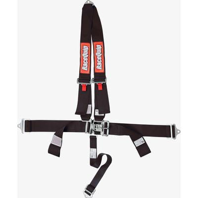 Racequip 713003RQP, 4Pt Harness Set V-Type L&L Black Performance Racing