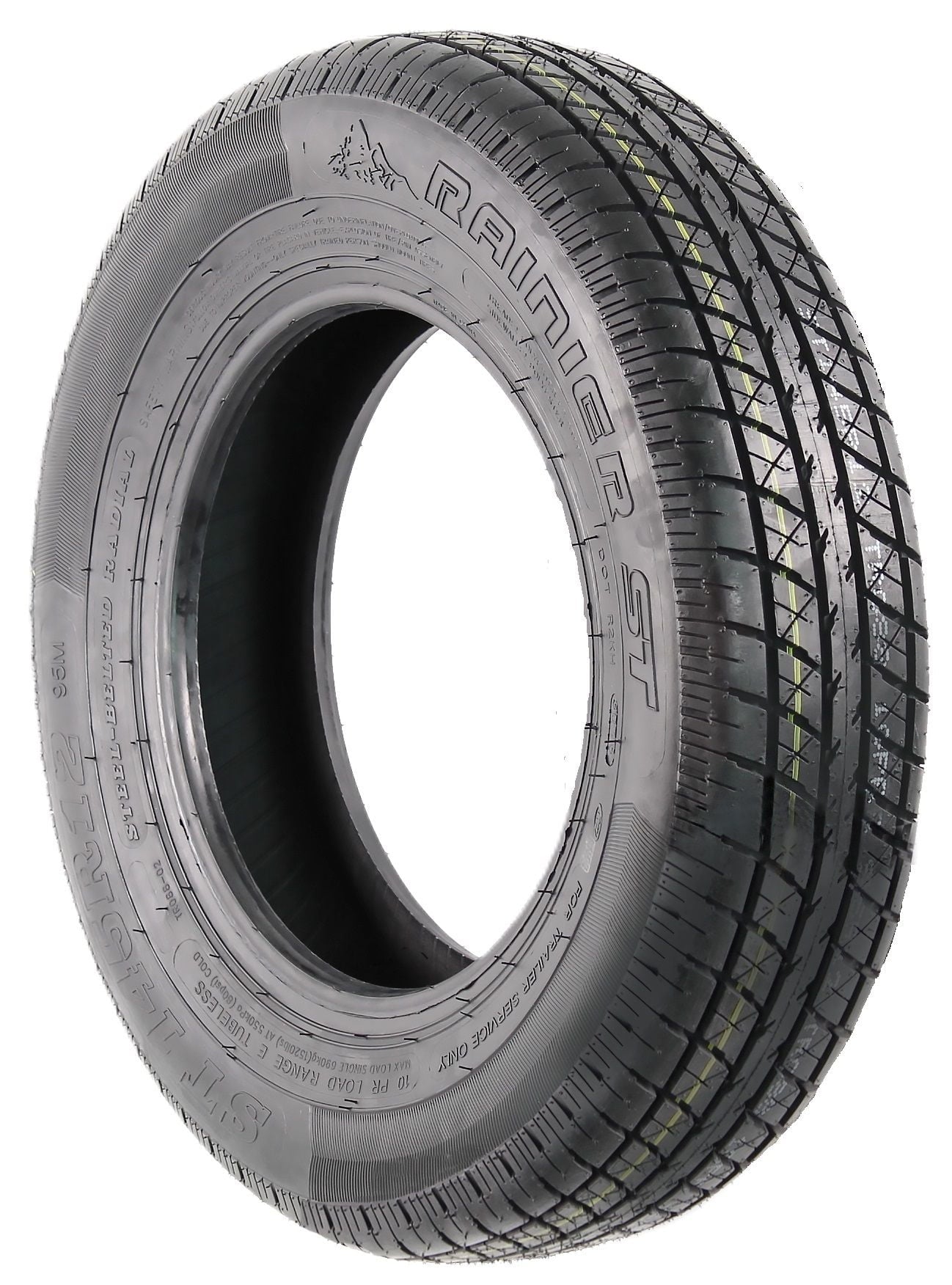 Rainier ST145/R12 Steel Belted Radial Trailer Tire Load Range E 145/R12 6 Year Warranty