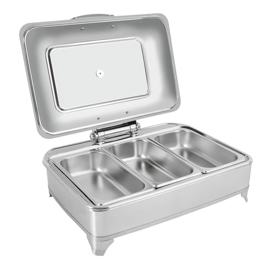 Rectangular Buffet Server and Warming Tray Food Warmer Adjustable Temperature 400W Chafing Dish Buffet Set for Weddings, Birthday Parties, Buffets