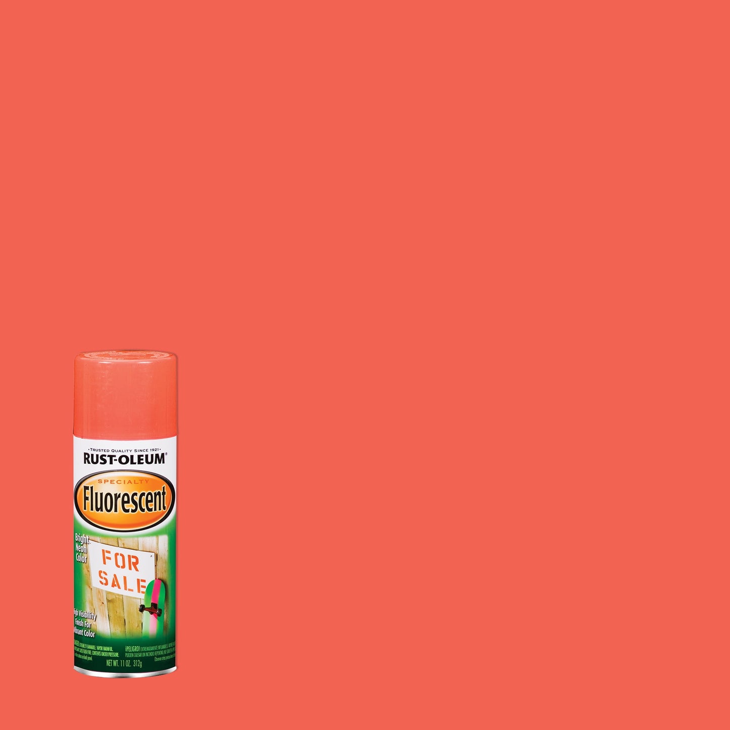 6 Pack, Red-Orange, Rust-Oleum Fluorescent Spray Paint- 11 oz
