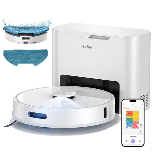 Redkey R10 2-in-1 Robot Vacuum and Mop, 4000Pa Suction Power, LiDAR Navigation Self-Empty Robot Vacuum