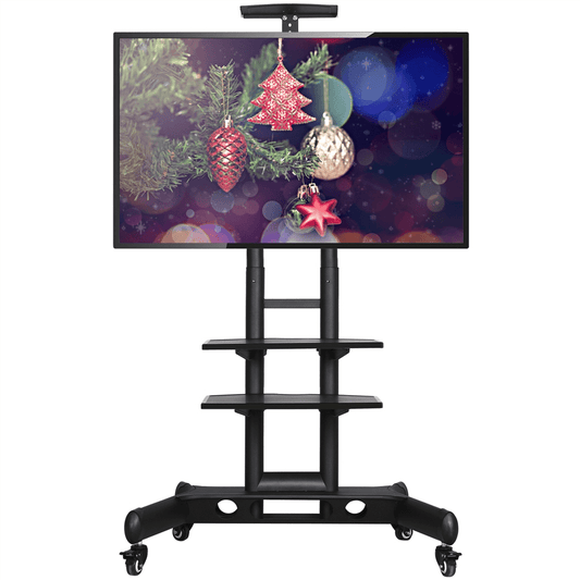 Renwick Adjustable TV Stand with Stroage for 32 to 75", Black