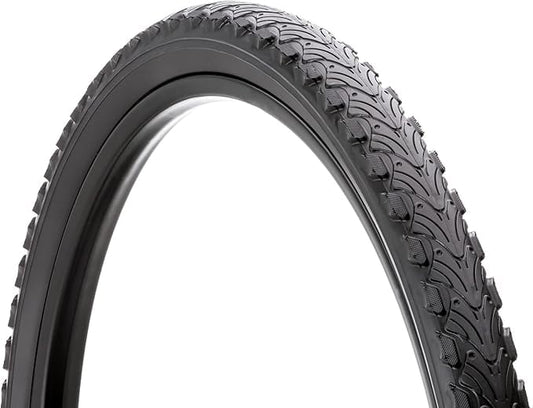 Replacement Bike Tire, 26" x 2.0" Hybrid Bike Tire, Wider Tread Knob Spacing, Combination Tread, Fits Internal Rim Widths 19mm to 29mm, PSI Range 40 to 65