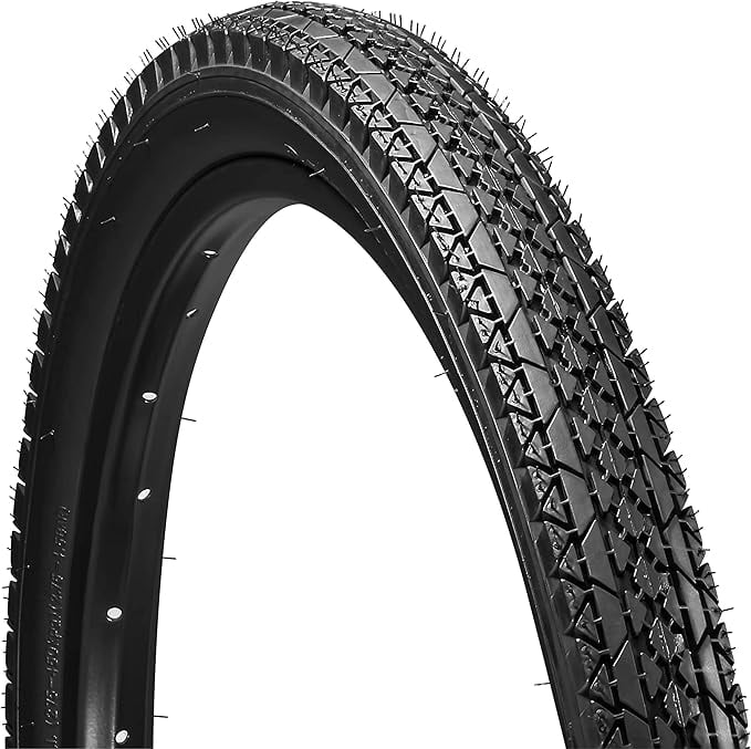 Replacement Bike Tire, Folding Kevlar Puncture Guard Tire, Steel Bead Construction, Replacement for Mountain, Hybrid or Cruiser Bicycles