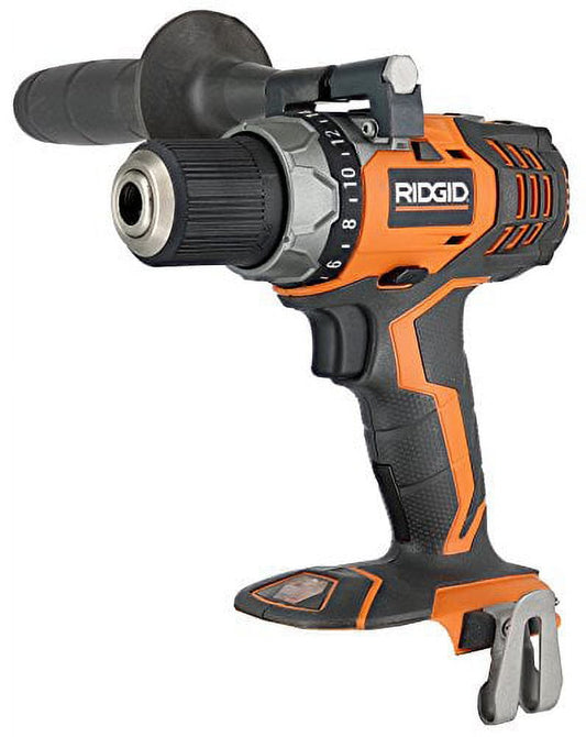 Ridgid Fuego R86008 18V Lithium Ion 1650 RPM Cordless Compact 2 Speed Drill / Driver with LED Grip Light and Keyless Chuck (Battery Not Included, Power Tool Only)
