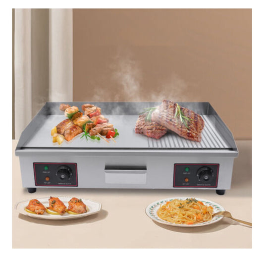 Rongfun 29" Electric Griddle 110V 3kw Flat Top Countertop Grill 50℃-300℃