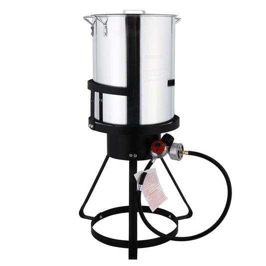 Round Tripod Stove Rack Silver Fryer Gas Fryer 13*32in Iron Aluminum Black