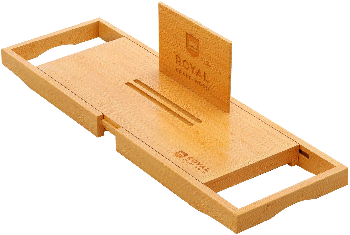 Royal Craft Wood Organizador de BambÃº Natural para BaÃ±era/bandeja de Servicio para 2, Juego de Accesorios de Lujo para BaÃ±era