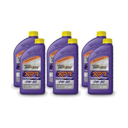 Royal Purple 6010, 0W30 Xpr Racing Oil Case 6X1 Quart Performance Racing