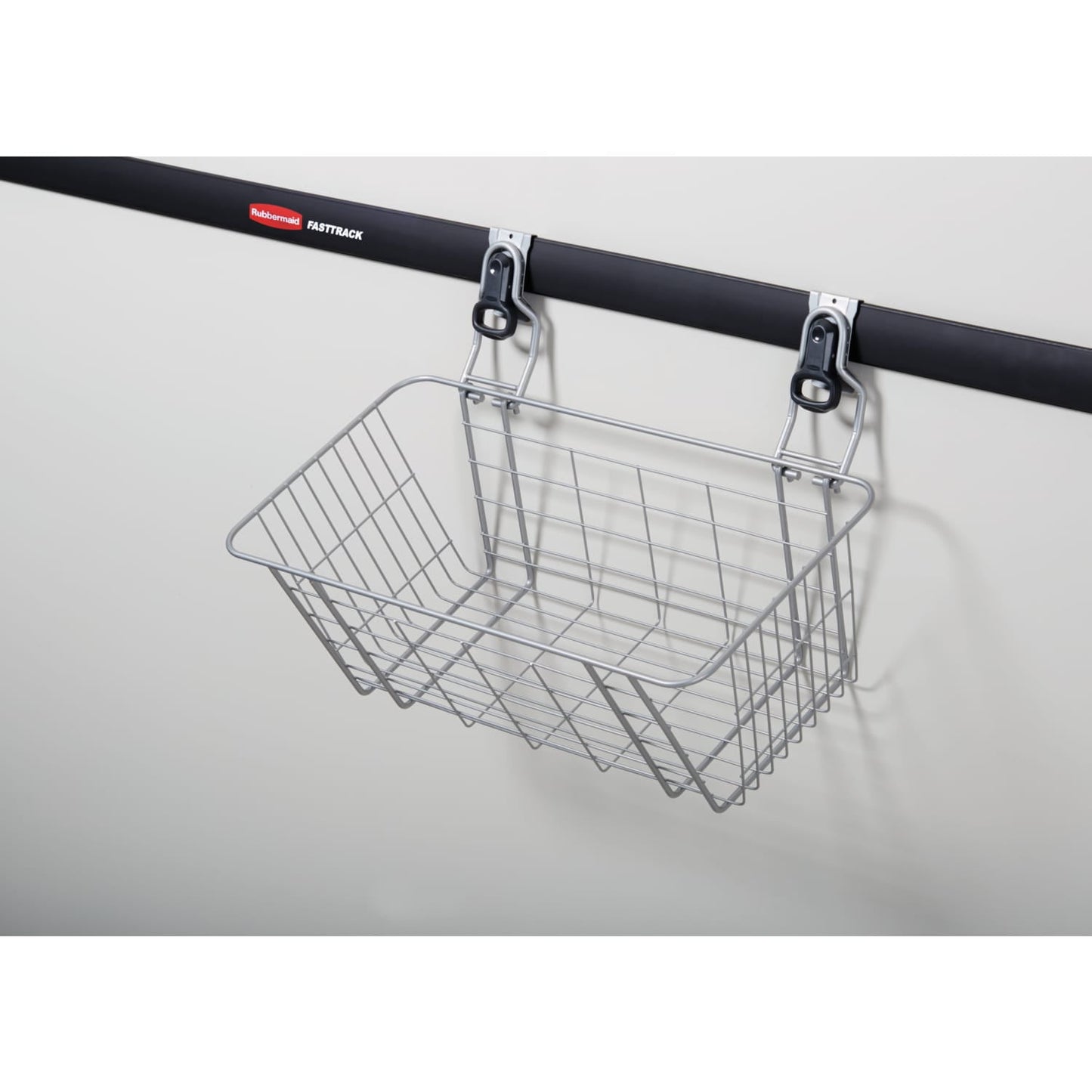Rubbermaid Canasta de Alambre de 24 Pulgadas para Garaje FastTrack, Organizador de Almacenamiento, NÃ­quel Satinado