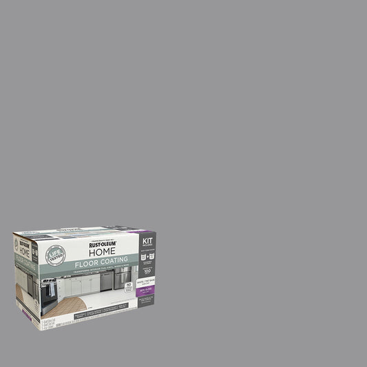 Rust-Oleum Home Semi-Gloss Aged Gray Interior Floor Coating Kit-363703T, Quart