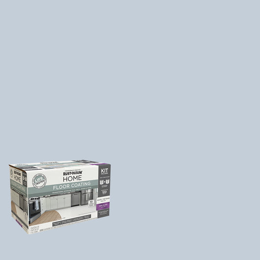 Rust-Oleum Home Semi-Gloss Icy Gray Interior Floor Coating Kit-363700T, Quart