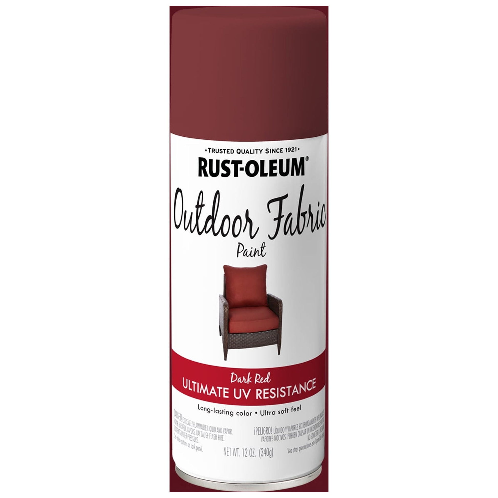 6 Pack, Dark Red, Rust-Oleum Specialty Matte Outdoor Fabric Spray Paint- 12 oz