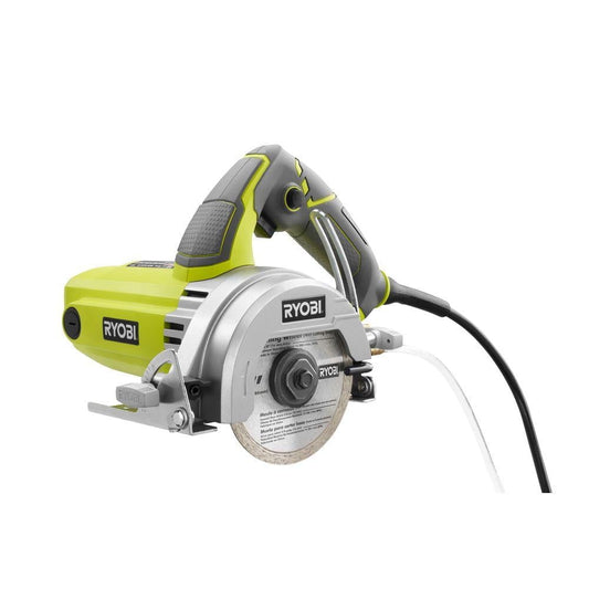 Ryobi TC401, 12 Amp 4" Wet Tile Saw with Diamond Blade 120 v, 13700 RPM