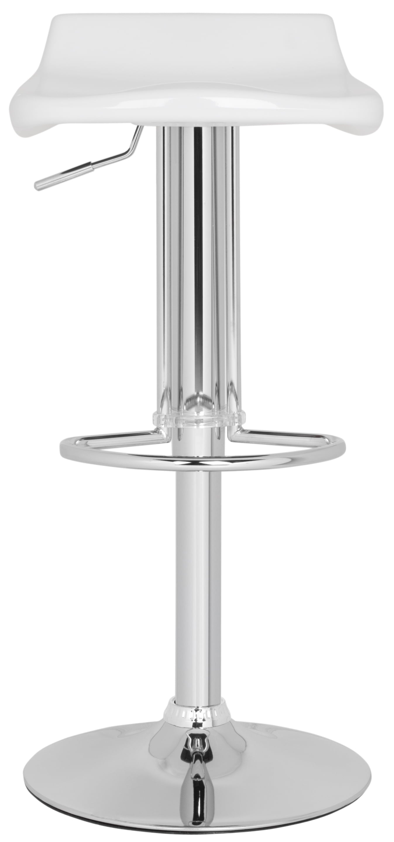SAFAVIEH Avish Square Swivel Low Back Bar Stool, White