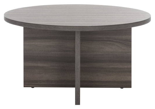 SAFAVIEH Bo Contemporary 32 in. Round Coffee Table, Slate Grey (32 in. W x 32 in. D x 16.5 in. H)
