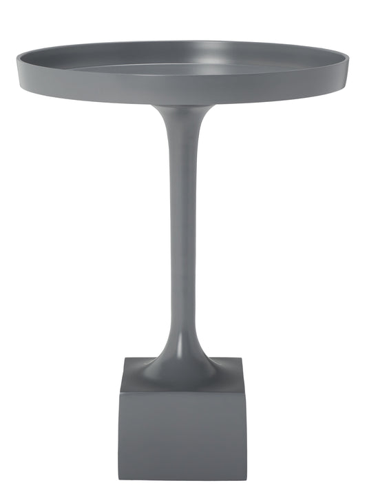 SAFAVIEH Corvus Round End Table, Dark Grey