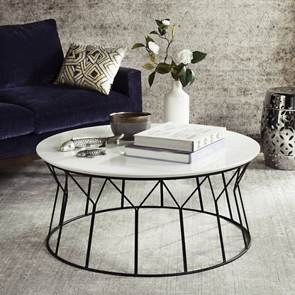 SAFAVIEH Deion Retro Mid-Century Lacquer Coffee Table, White