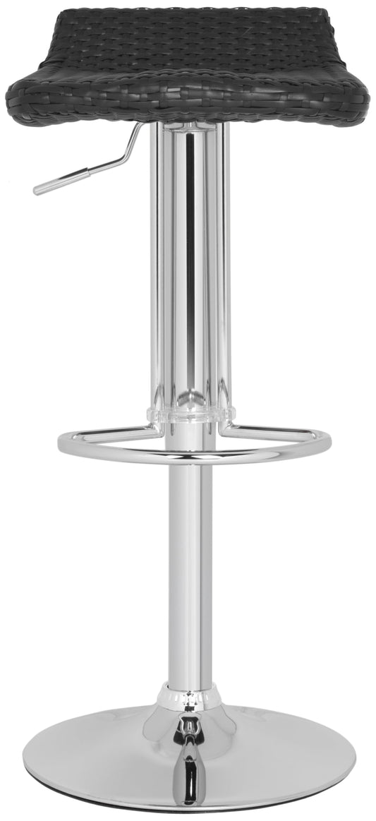 SAFAVIEH Juji Contemporary Swivel Bar Stool, Black