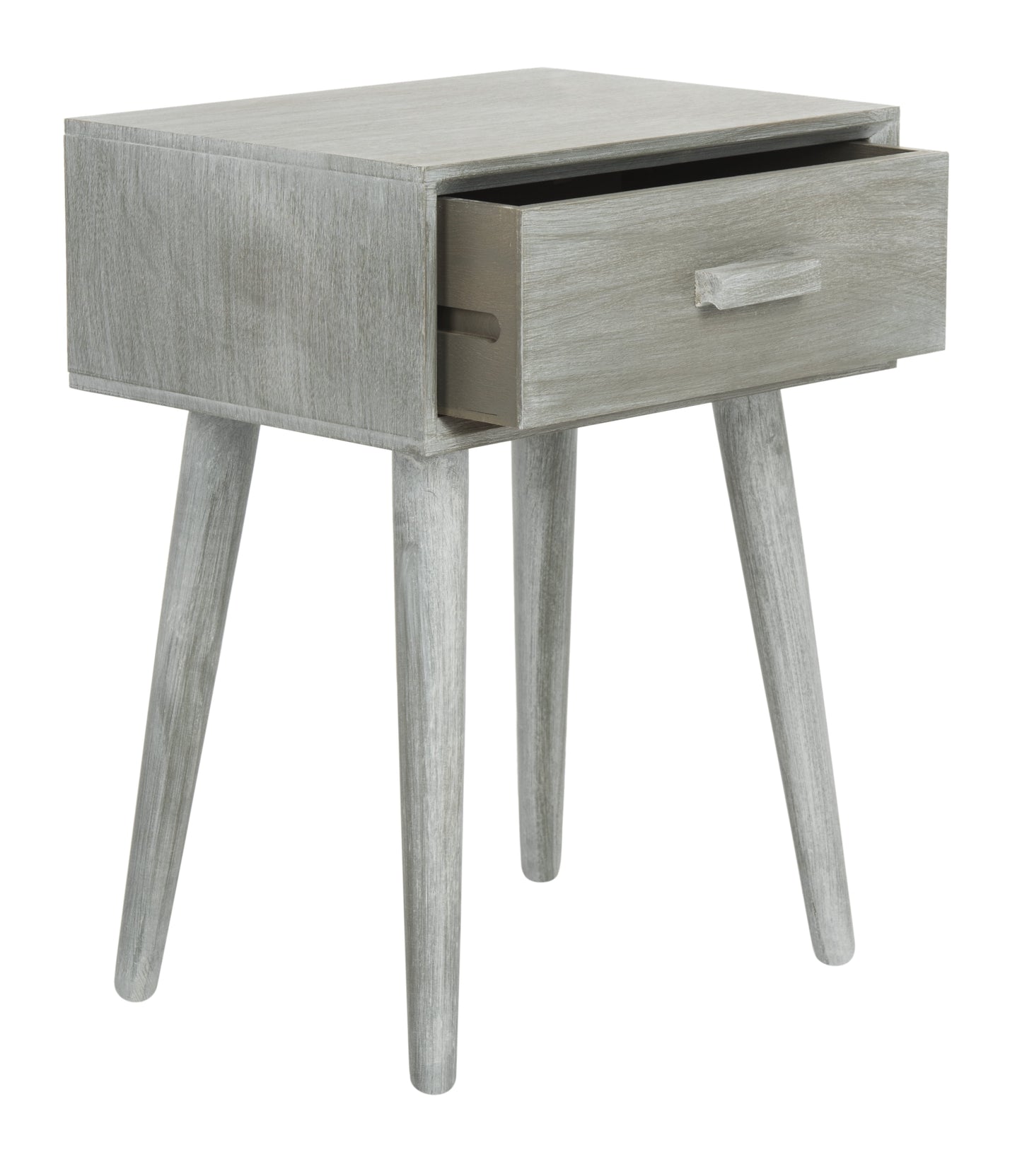 SAFAVIEH Lyle 1 Drawer Casual Glam Accent Table, Slate Grey