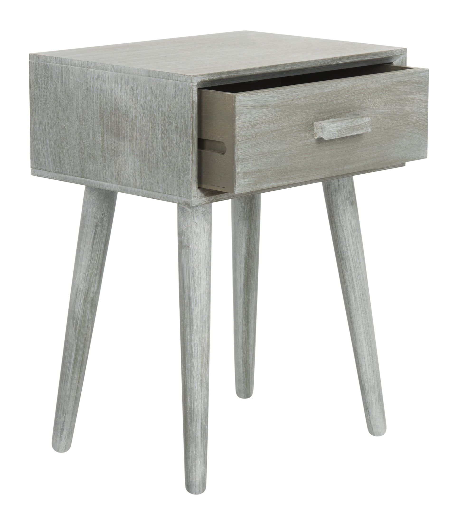 SAFAVIEH Lyle 1 Drawer Casual Glam Accent Table, Slate Grey