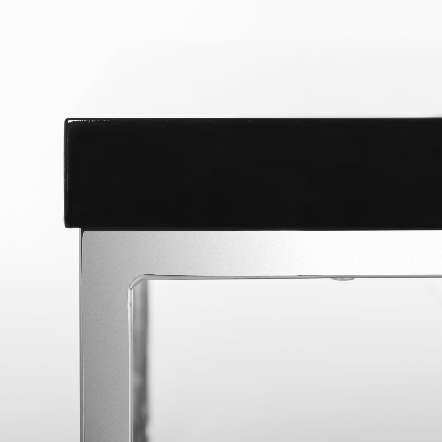 SAFAVIEH Malone Modern Glam Chrome High Gloss Coffee Table, White/Chrome
