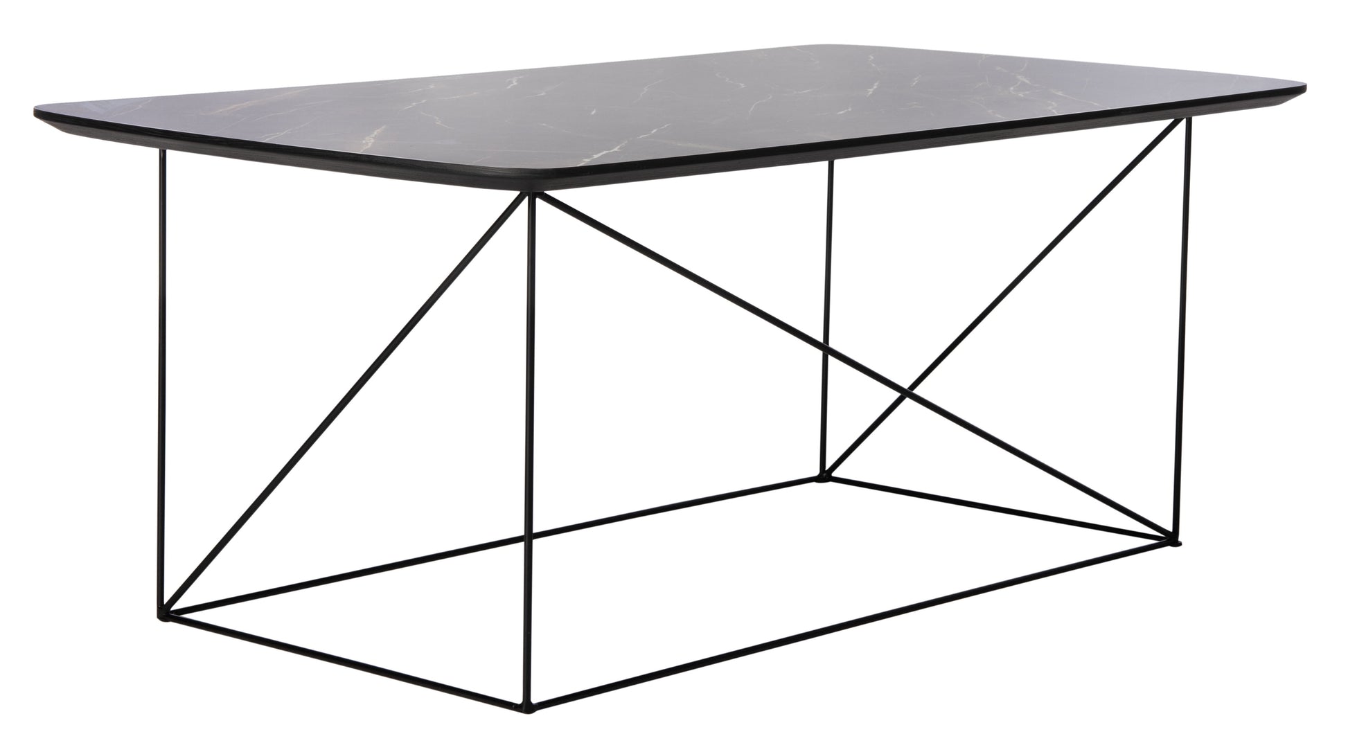 SAFAVIEH Rylee Modern Rectangle Coffee Table, Dark Grey/Black