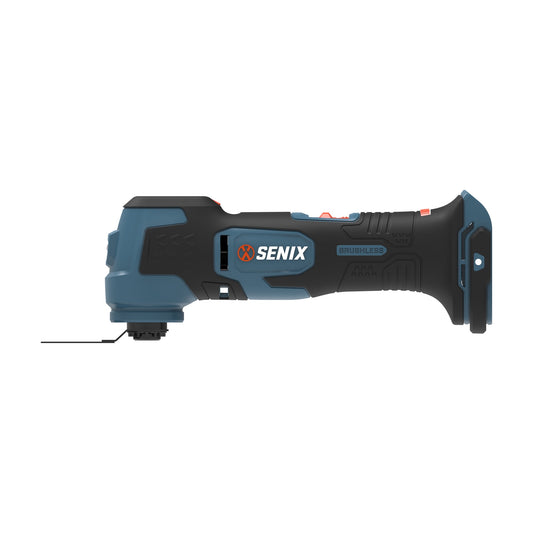 SENIX 20 Volt Max* Cordless Oscillating Multi-Tool Kit, 20,000 OPM, 4° Oscillation Angle, 6-Speed Selector, Tool-Free Clamp System, & LED Light