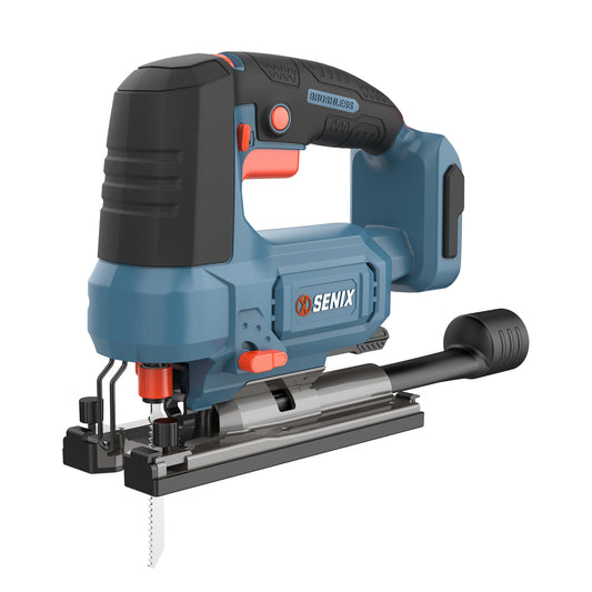 SENIX 20V Max Cordless Jigsaw with Brushless Motor, 3,000 Strokes Per Minute, 7/8" Stroke Length, 6-Speed Selector Dial, & LED Work Light, Tool Only (PSJX2-M3-0)
