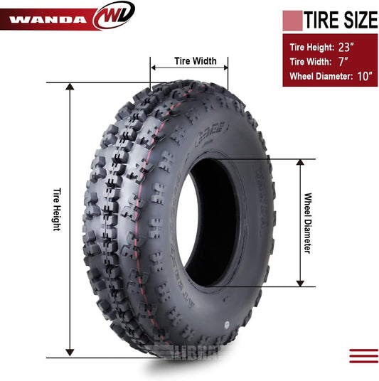 SHAORONG Set 2 Sport ATV Tires AT 23x7-10 P348 GNCC (Grand National Cross Country) Race Tire - 10063