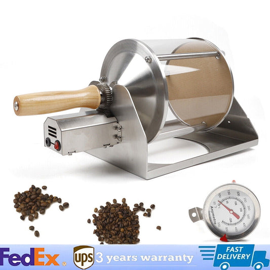 SHZICMY KAKA-G400 Gas Burner Home Coffee Beans Roaster Roasting Machine w/ Wood Handle