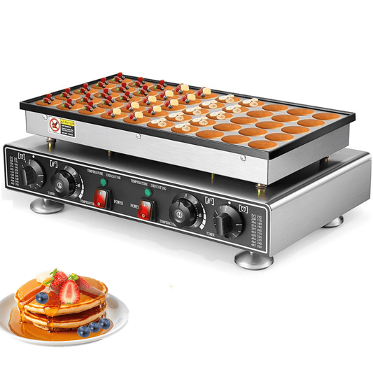 SHZOND Mini Pancake Baker, 50PCS Commercial Non-Stick Electric Mini Waffle Maker, 1800W