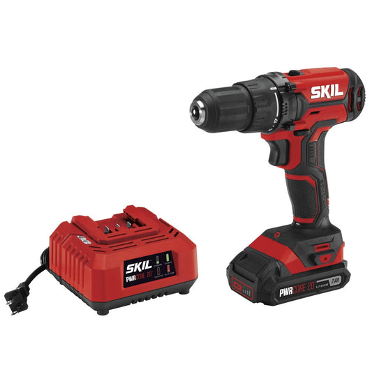SKIL DL527502 20V 1/2'' Drill Driver Kit with 2.0 Ah Lithium Battery & Charger