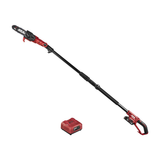 SKIL PWR CORE Brushless 20V  8-inch Pole Saw, 10 Foot Extension, 2.0Ah Battery and Charger