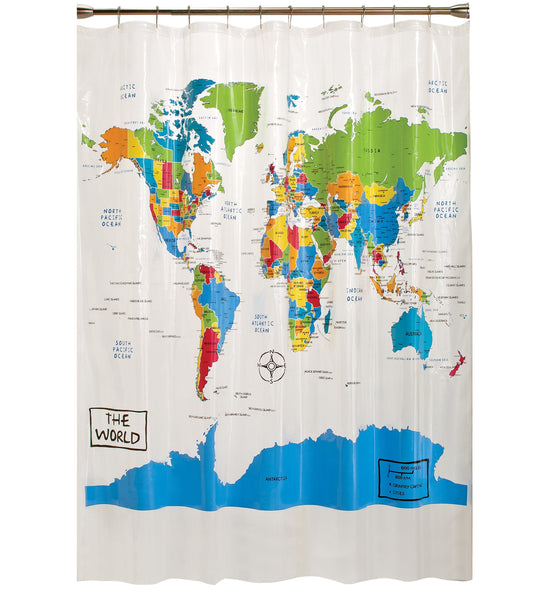 SKL Home World Map Shower Curtain