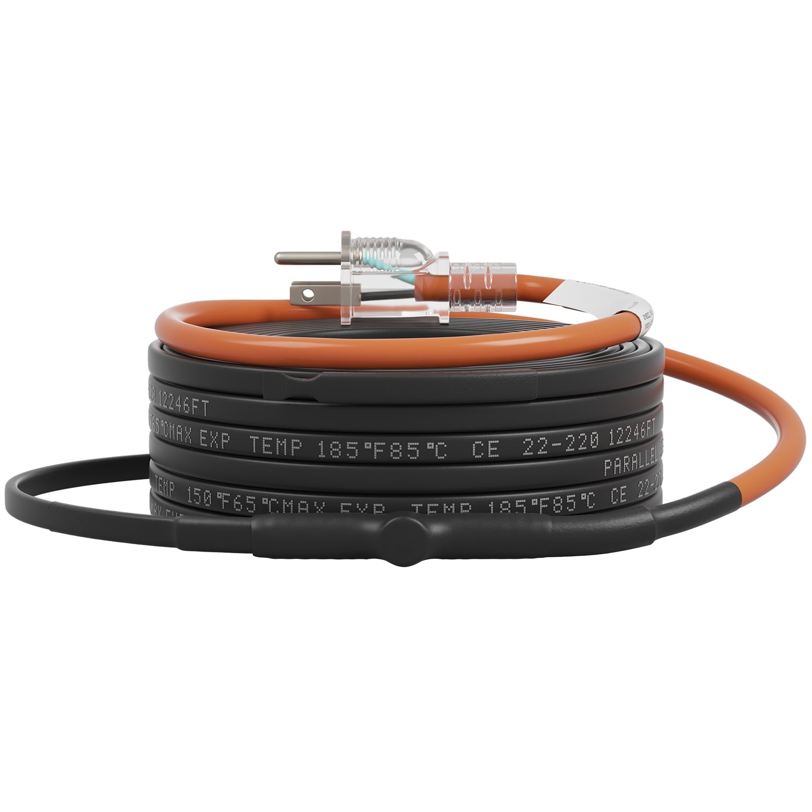KFFKFF Self-Regulating Pipe Heating Cable, 60-feet 5W/ft Heat Tape for Pipes Freeze Protection, Protects PVC Hose, Metal and Plastic Pipe from Freezing, 120V
