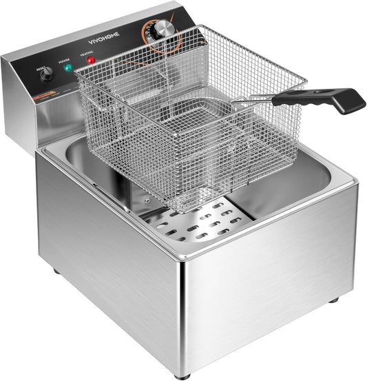 SPECSTAR 1700W 20 QT Electric Deep Fryer with 11.6 QT Removable Basket, Overheat Protection and Temperature Control for Commercial and Home Use