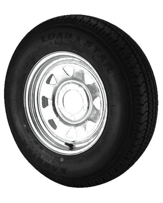 ST175/80D13 Loadstar Trailer Tire LRB on 5 Bolt Galvanized Spoke Wheel