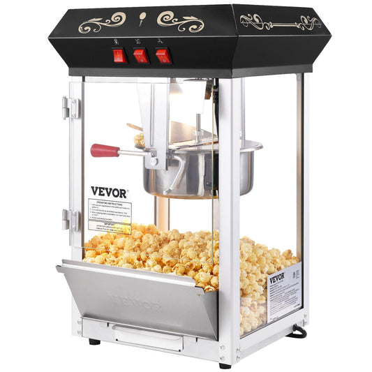 STAWAY 850W Popcorn Popper Machine - 8 Oz Countertop Maker for Movie Nights, Parties & Events - Durable Design with Easy Clean Features & Accessories Included