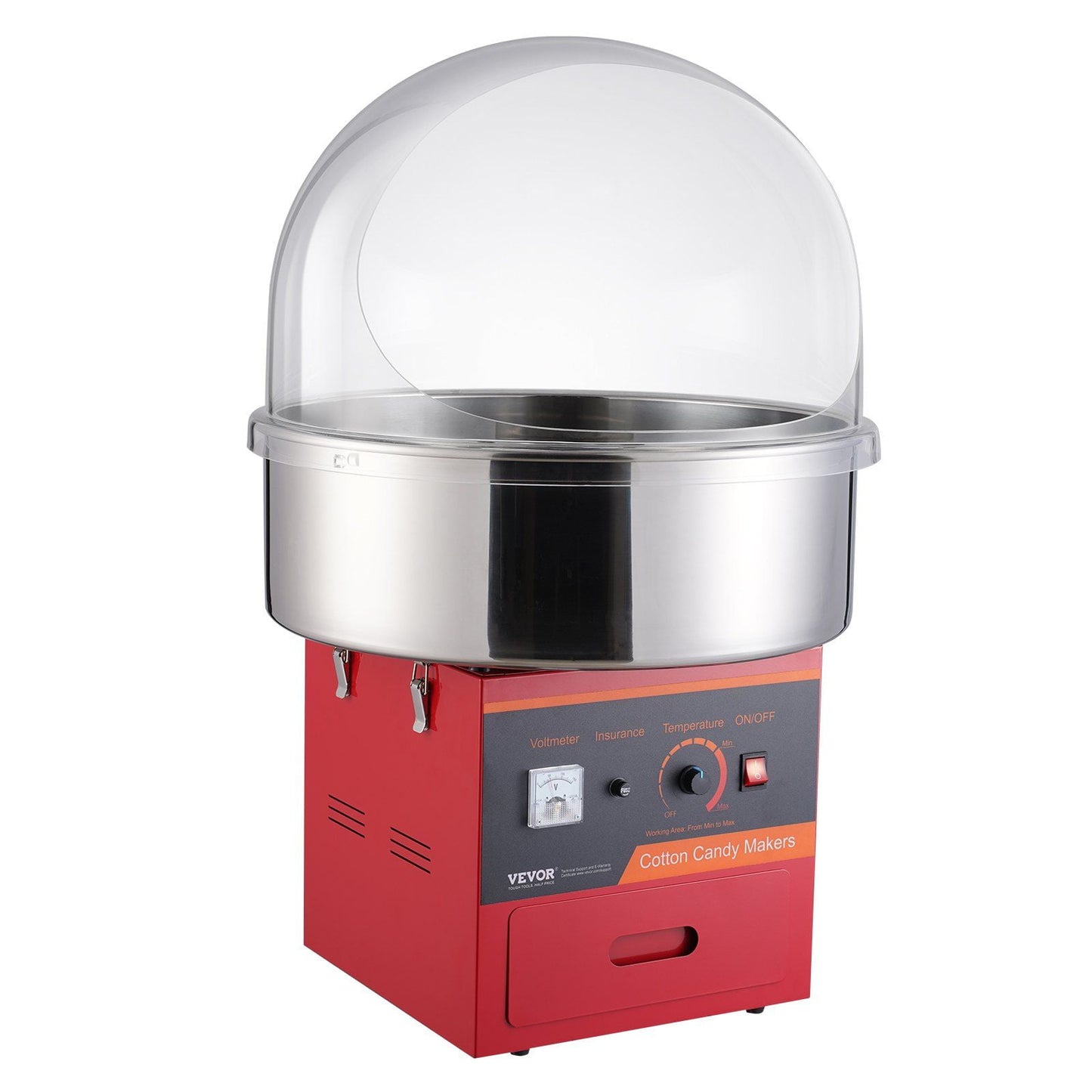 STAWAY Electric Cotton Candy Machine - Commercial Candy Floss Maker with Adjustable Temperature Control, Produces 6 Cones/Min, Perfect for Parties & Festivals, Easy to Clean, Compact Design