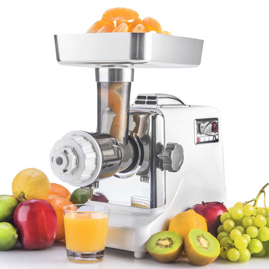 STX Intl Megaforce 3000 Air Cooled Powerful Electric Meat Grinder, 3 Speed, Sausage Stuffer w/ Juicer & More