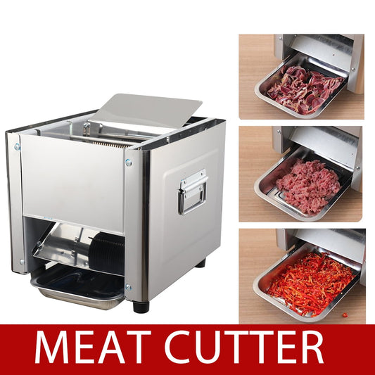 SUDEG 110V 850W Commercial Meat Cutting Machine Cutter Stainless Steel Slicer